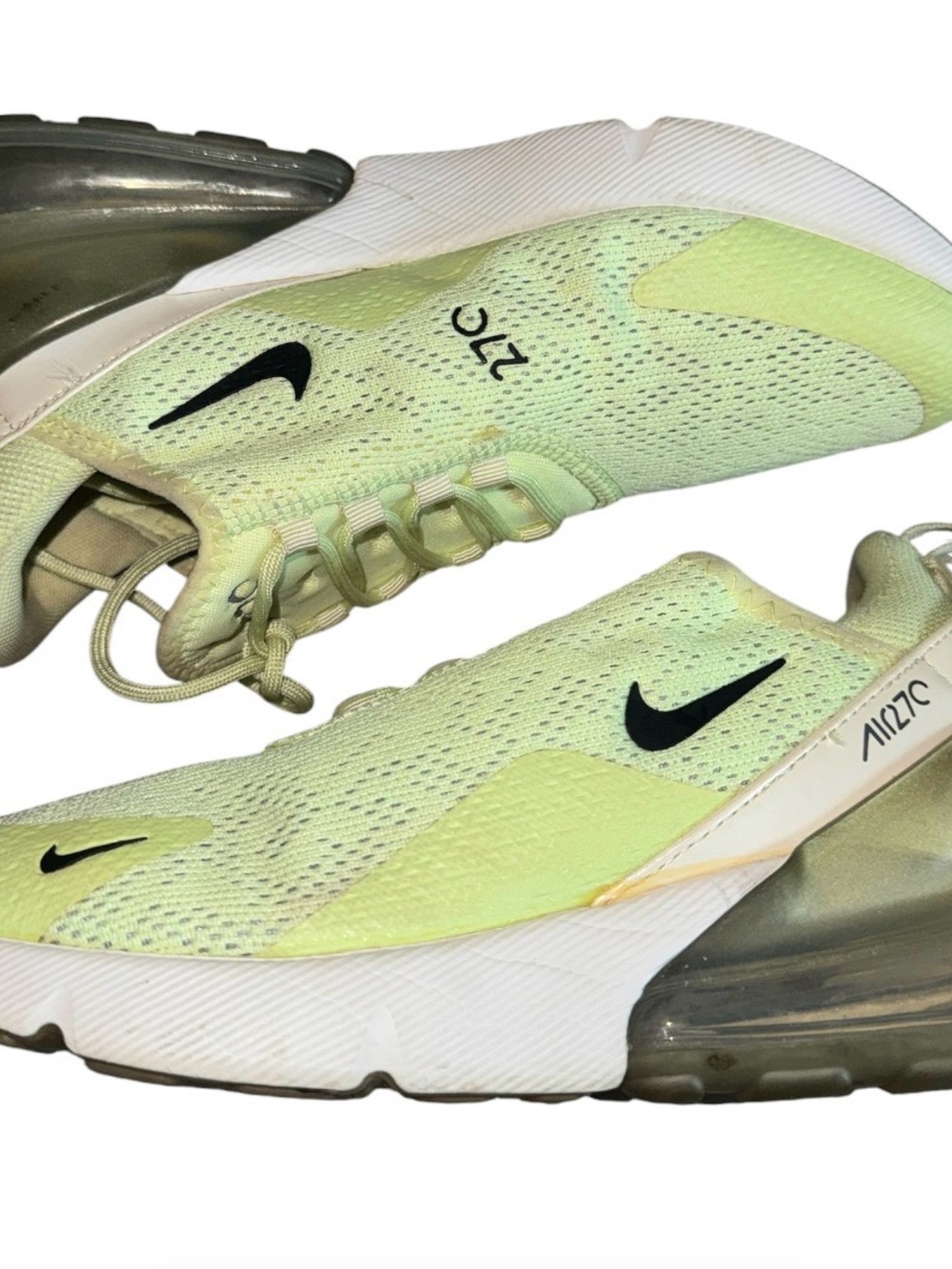 Nike Air Max 270 Neon Green and White Running Shoes